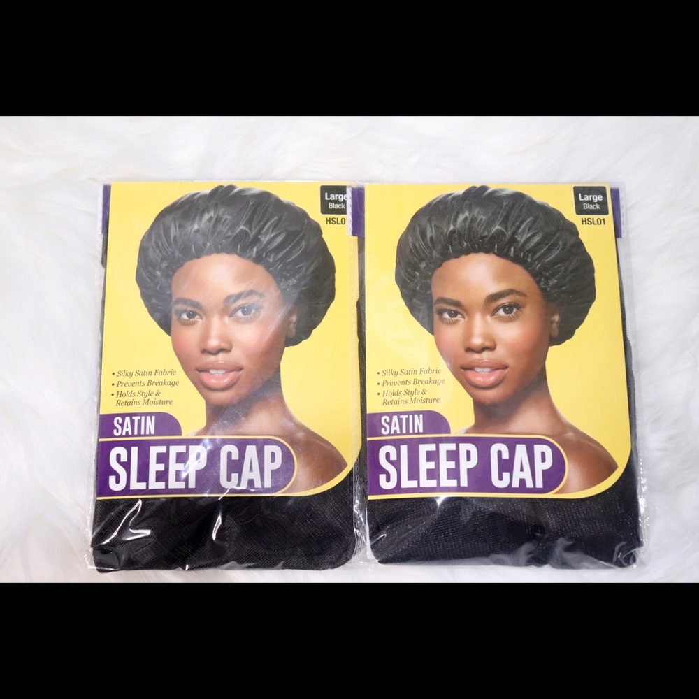 2 satin sleep caps
